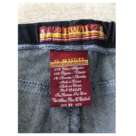 👛 NWT 2 BW/U Skinny Jeans with Elastic Band XL - Picture 4 of 6